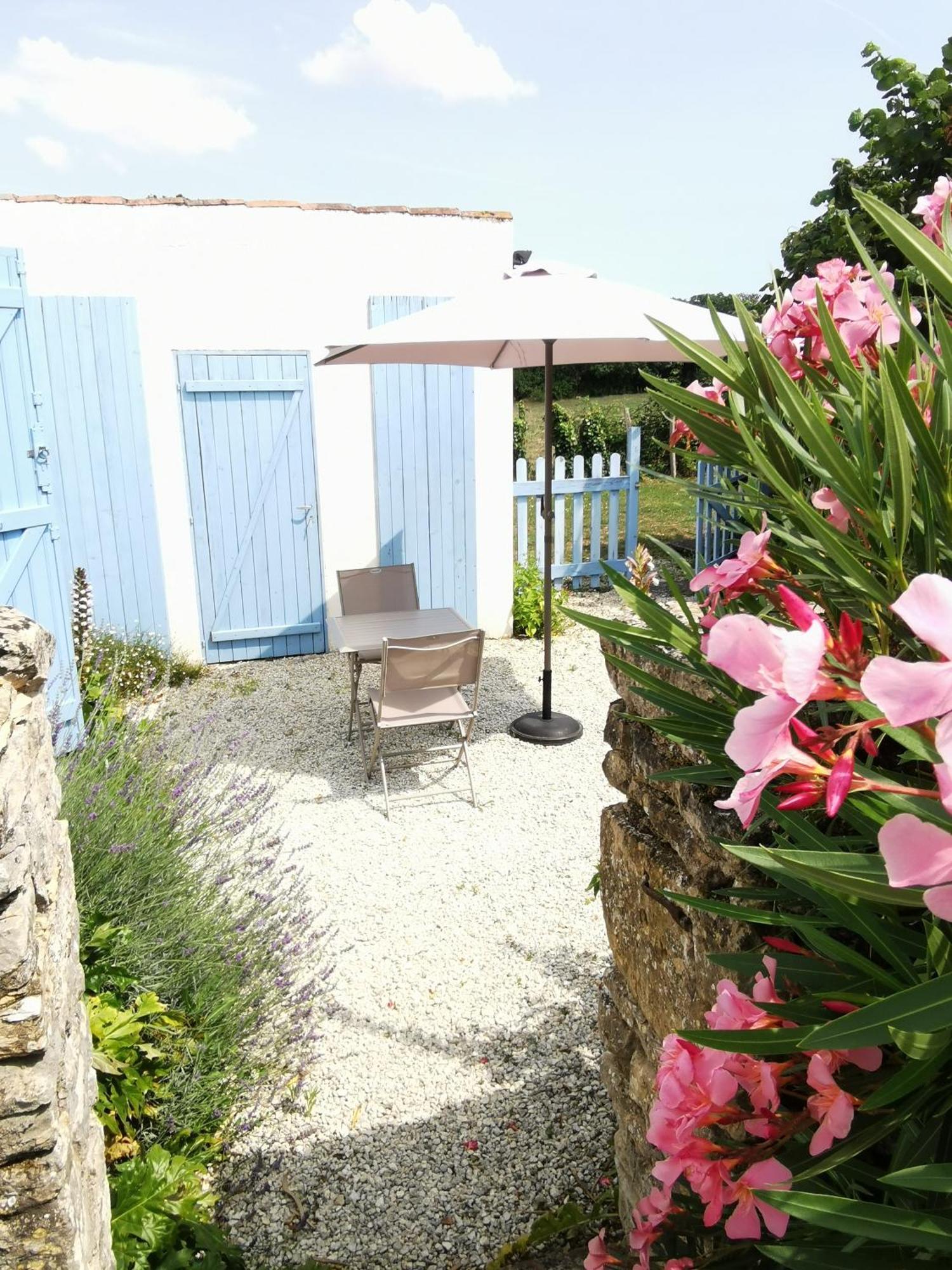 L'Enclos Bleu, Gite - Marais Poitevin Avec Piscine Chauffee Chaille-Les-Marais エクステリア 写真